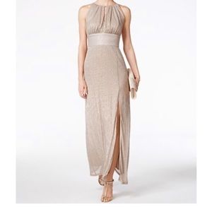 R & M Richards Gold Metallic Gown